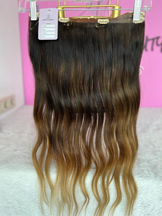 SEAMLESS CLIP IN DARK BROWN