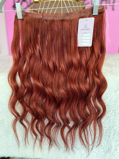 SEAMLESS CLIP IN DARK RED